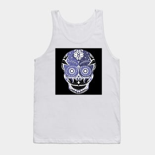 black death with smile ecopop calavera candy skull art Tank Top